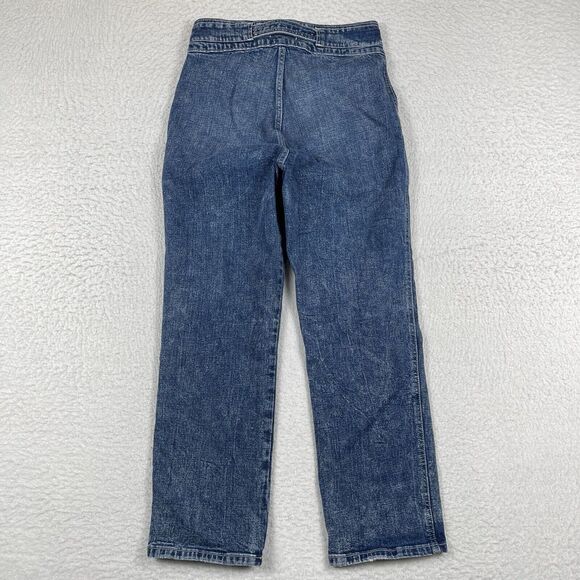 Abercrombie & Fitch Jeans Womens 29/8 Blue Denim Ultra High Rise Straight Belted - Picture 2 of 13